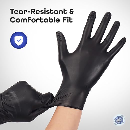 SAFEWAY USA Vinyl Disposable Gloves — Non-Latex and Powder Free, Heavy-Duty Protective and Multi-Purpose Gloves for Cleaning, Food Prep, Tattooing, Lab Works, Mechanics and More — (3000 pcs, Medium)