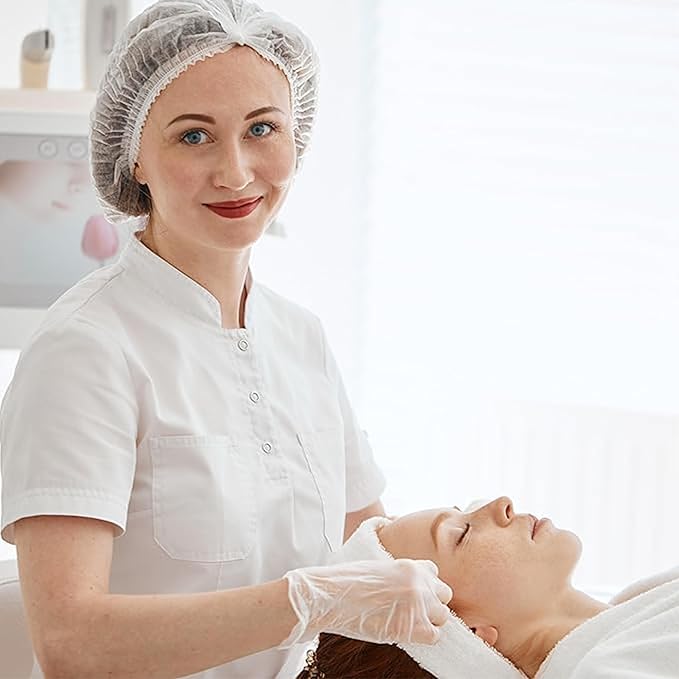 Vinyl Exam Gloves - Disposable & Powder Free Gloves for Hand Protection, Food Safe, Medical Use