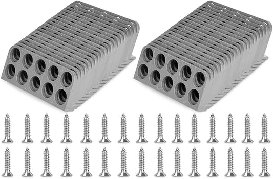 40Pack Cable Chase-Wire Bracket,Cable Support Wire Bracket Holder for NMB Electrical Cord Organized Management,Electrical Wire Dispenser with Screws,Labor Time Saving,1" with 10-Hole Design