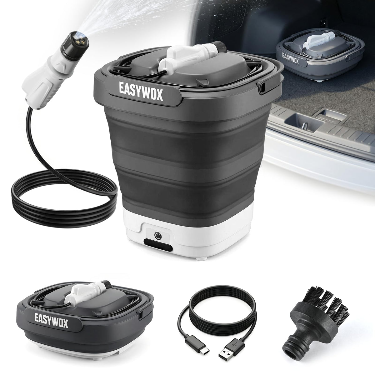 Portable Electric Pressure Washer with Max 290 PSI & 3.2 Gal Tank - Image 1
