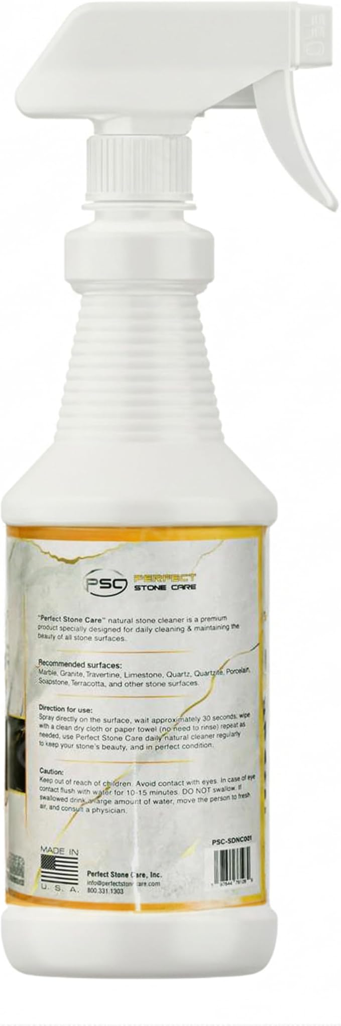 PSC Daily Natural Stone Cleaner, Cleans and Degreases Marble, Granite, Limestone, and Tavertine, Safe Ingredients, Effective Formula - 32 oz