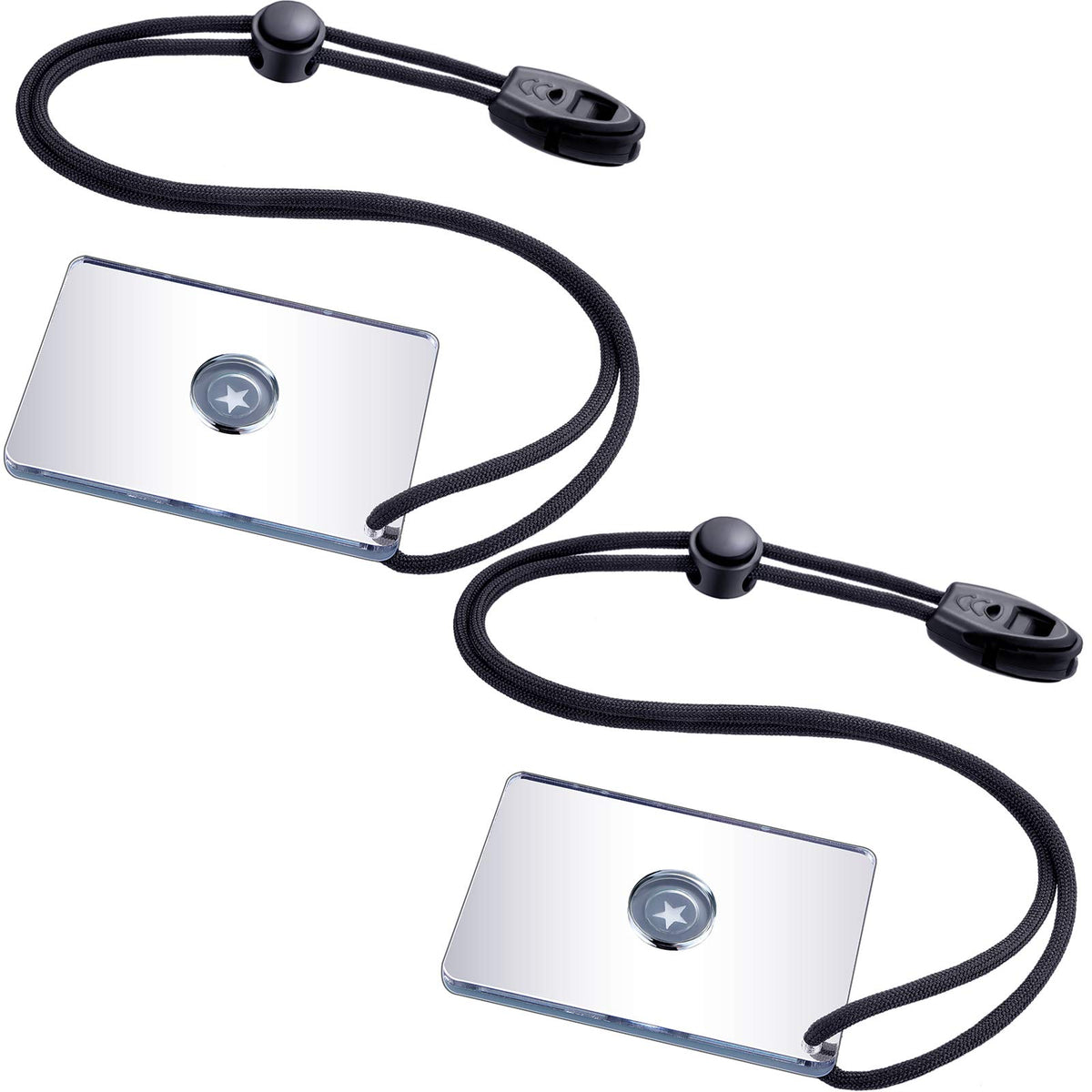 Jetec 2 Pcs Survival Signal Mirror 2 x 3 in, Rescue Reflective - Image 1