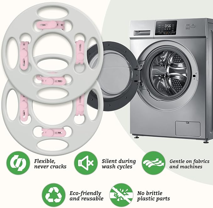 Bed Sheets Detangler, 2 Pack, Reduces Tangles and Wrinkles in Washer and Dryer, Reusable Laundry Accessories