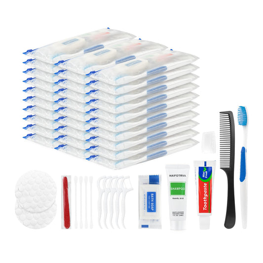 Travel Toiletries Kit Bulk,10 Sets 7-in-1 Disposable - Image 1
