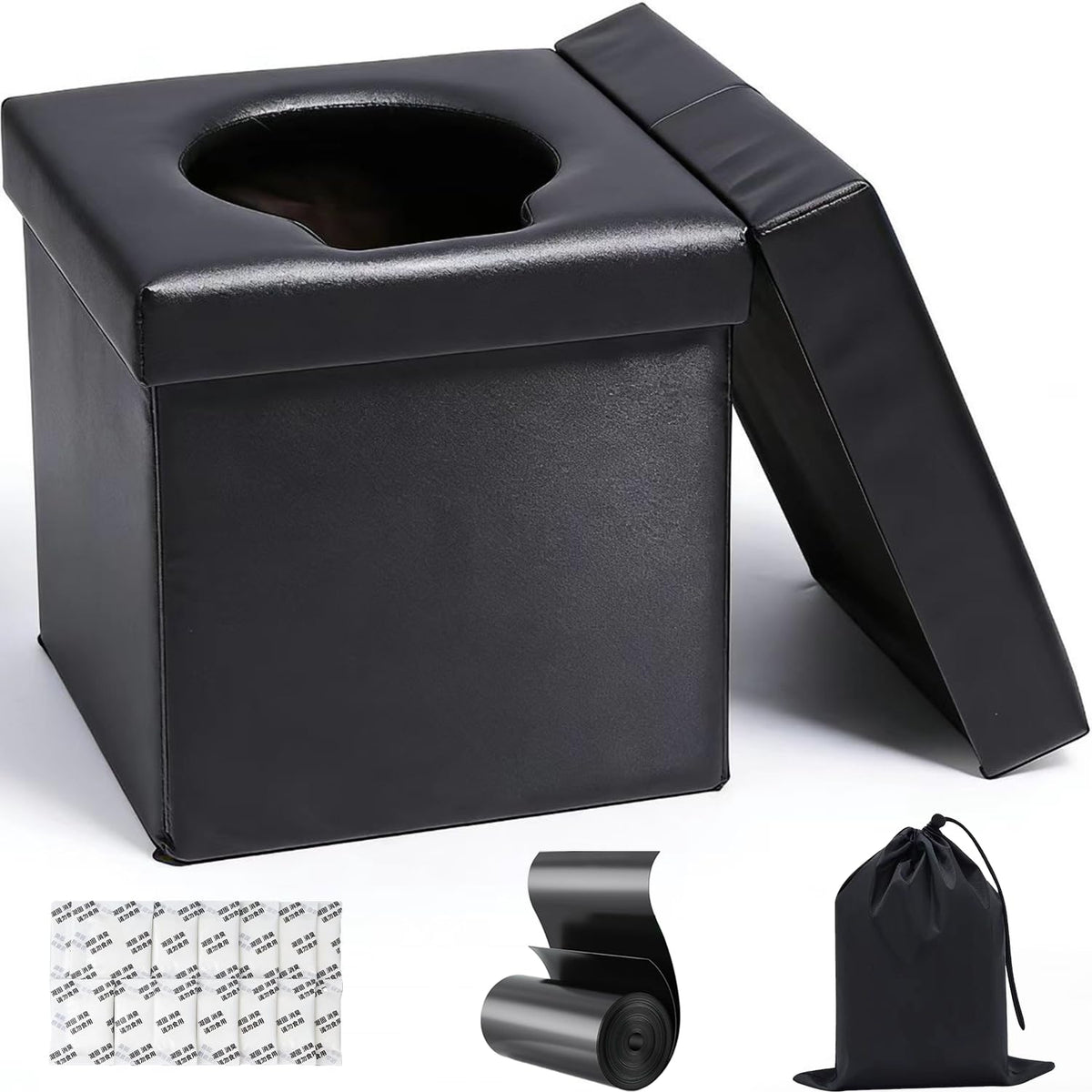 4-in-1 Outdoor Foldable Portable Toilet with Lid - Instant - Image 1
