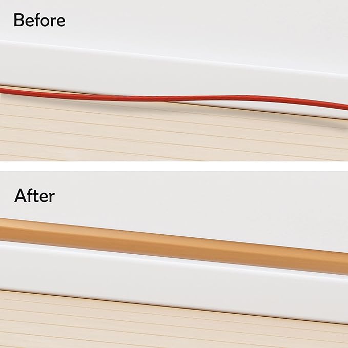 Rubber Bond TV Cord Hider Cable Protector - Strong Self Adhesive Wall Cord Cover Cable Hider - Low Profile Cable Management Wall Cord Concealer Cable Raceway