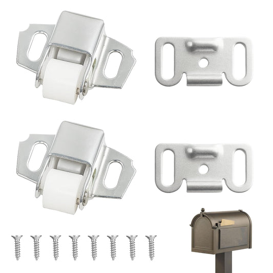 Mailbox Latch Replacement Kit, Cabinet Door Catch Roller - Image 1