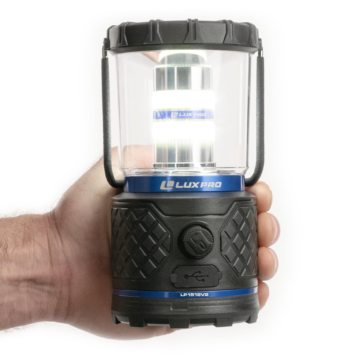 LUXPRO Rechargeable Dual-Power 2000 Lumen LED Lantern - Image 1
