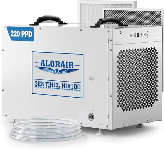ALORAIR Sentinel HDi100 Commercial Dehumidifier with Pump, 220 Pints Whole Homes Dehumidifier for Crawl Spaces, Basements, up to 2,900 sq. ft. cETL