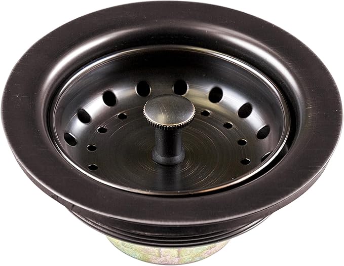 Luxier KS03-O 3-1/2 in. Drop-In Kitchen/Bar Sink Basket Strainer in Oil Rubbed Bronze