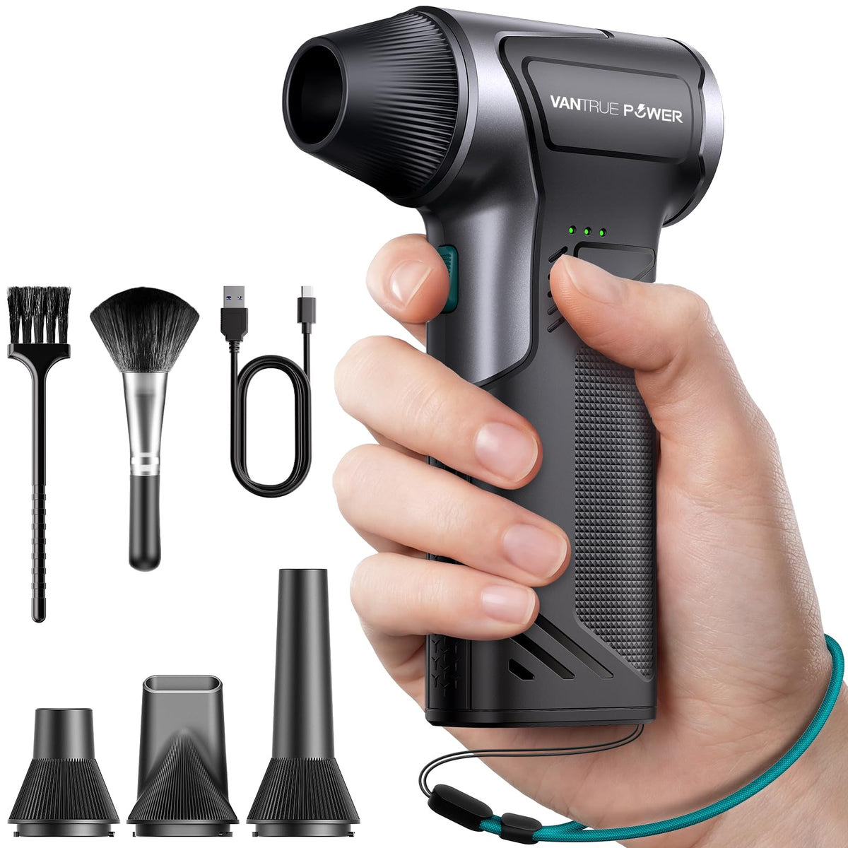 VANTRUE POWER T150 Compressed Air Duster, Mini Blower - Image 1