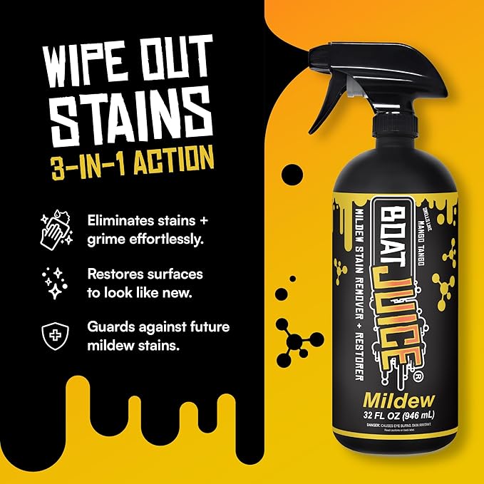 Boat Juice Professional Marine Mildew Stain Remover & Restorer - Boat Cleaner