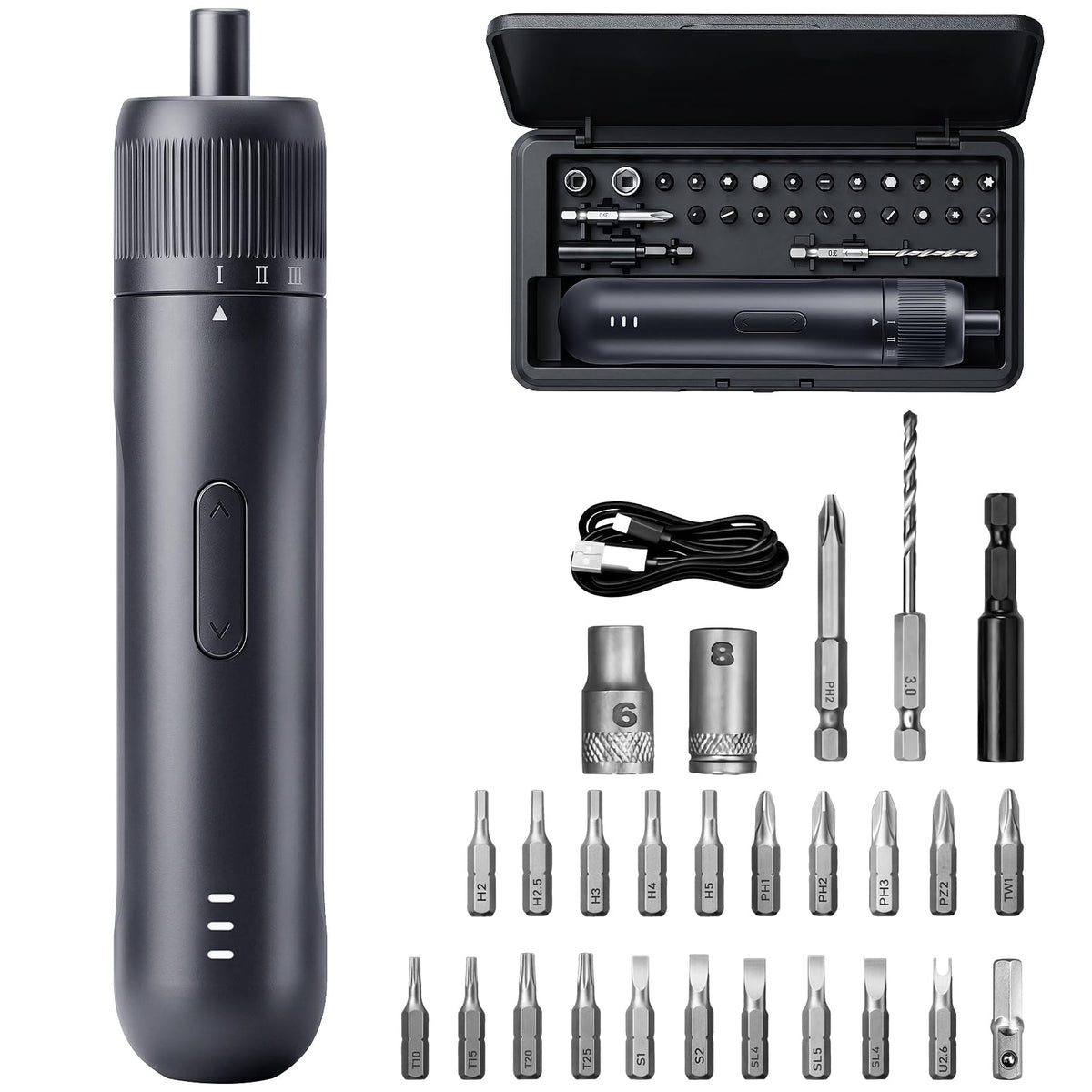 26-Piece Upgraded Cordless Electric Screwdriver Set - Image 1