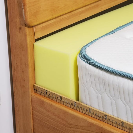 Bed Gap Filler, High Density Foam Mattress Extender for Headboard/Wall Gaps,2-Meter Extra Long Cut-to-Fit Yellow Foam Sponge Strip (78''x8''x5'')