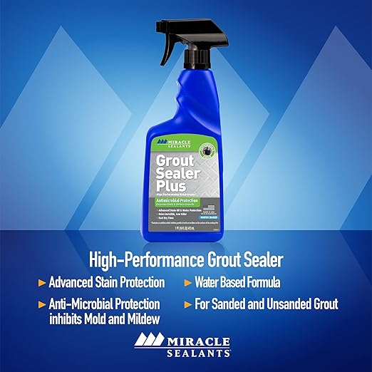 Miracle Sealants Grout Sealer Plus Invisible Penetrating Sealer Spray, 16 oz, 6 Pack