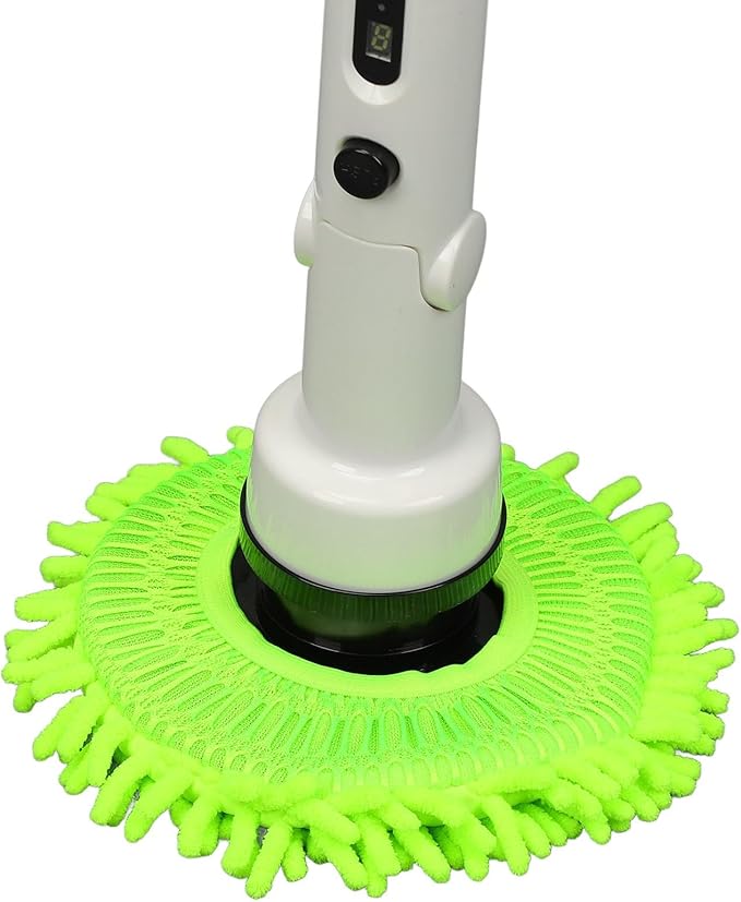 Electric Spin Scrubber, Handheld Cordless Powerful Cleaning Brush with Replaceable Brush Heads and Detachable Retractable Handle for Bathroom Tile Floor