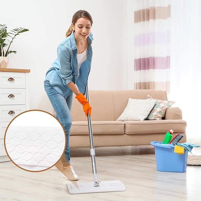 Hoolerry 300 Count Dry Sweeping Cloths Compatible with Swiffer Sweeper, Disposable Dry Mop Refills, Dusting Cloths Duster Refills Mop Pads for Hardwood Tile Vinyl Floor, 11.81 x 8.66 Inch