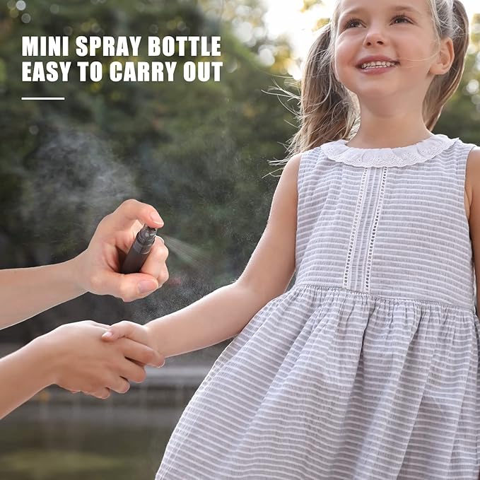 Remerry 100 Pcs 10 ml Mini Spray Bottles Perfume Spray Bottles Plastic Travel Refillable for Women Small Fine Mist Sprayers Portable Frosted Perfume Sprayers Empty Atomizer for Essential Oil