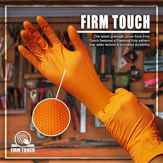 Glove Station Disposable Nitrile Gloves - 1000-Count - Non-Latex Gloves for Kitchen, Cleaning, and Cooking - Textured for Better Grip 8MM-L-Black