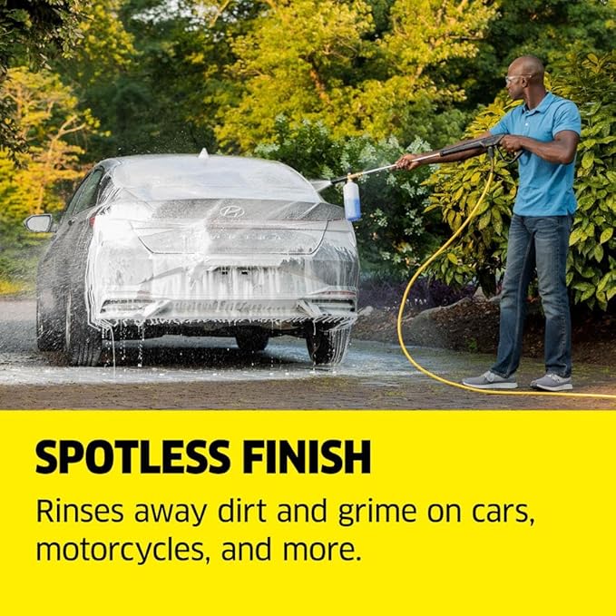 Kärcher Vehicle Wash and Wax, Pressure Washer Detergent, Cleans Cars, Bikes, Trucks, Boats and More, Highly Concentrated, Makes up to 20 gal of Cleaner