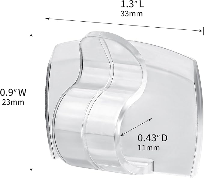 20 Large Clear Plastic Clips with Adhesive Strips, Damage-Free Wall Hooks for Hanging, Removable Cable Clips for Electrical Cables