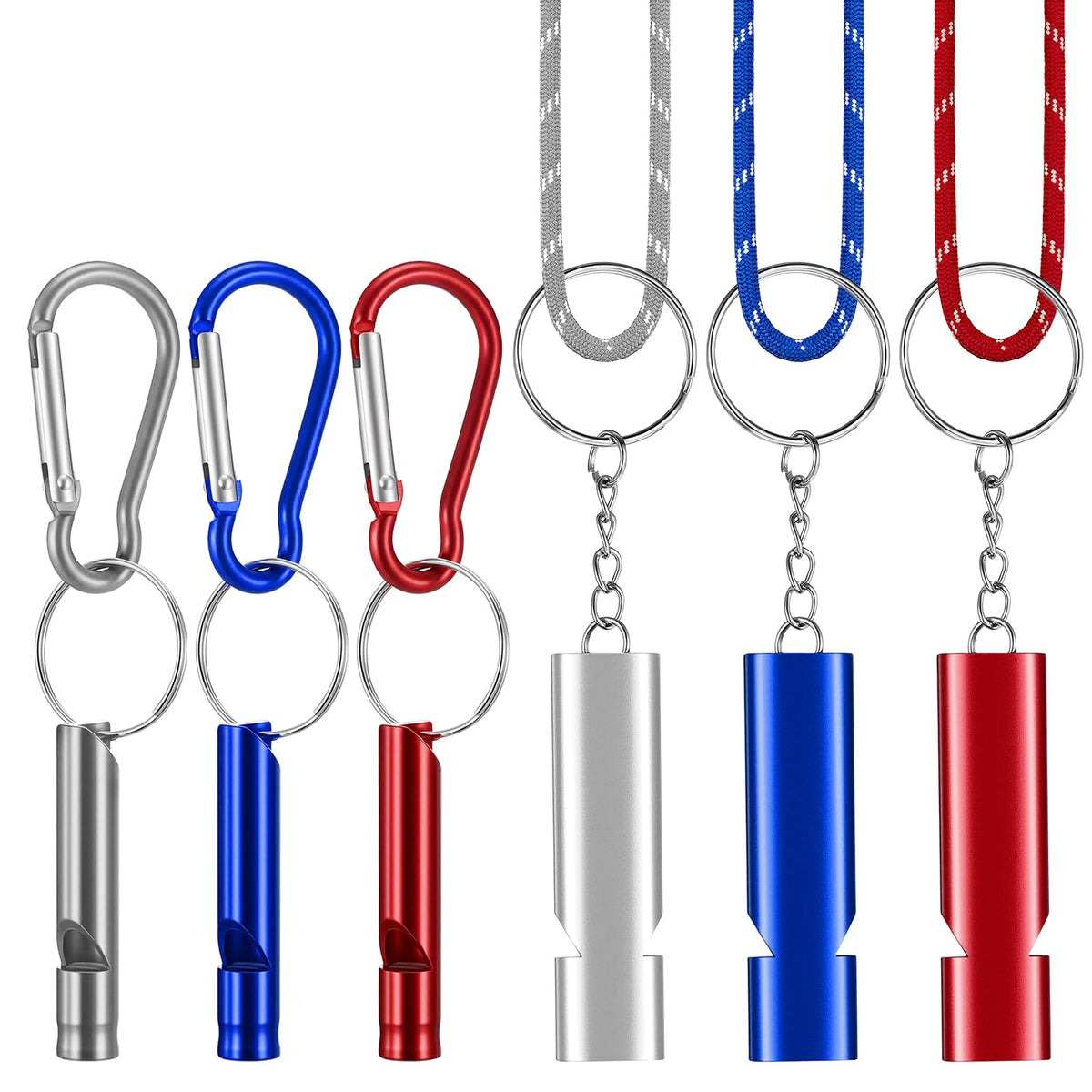 6-Pack Emergency Whistle Survival Loud, Coach Whistle - Image 1