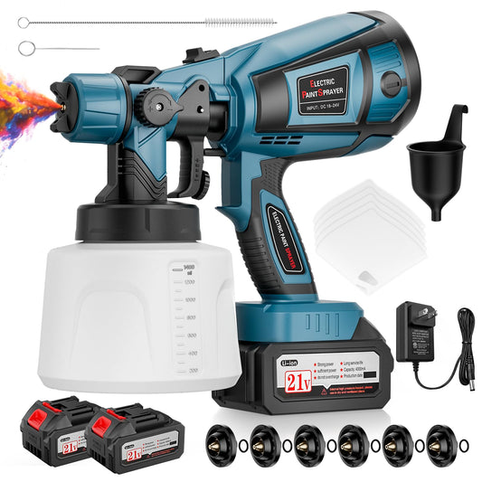 Cordless Paint Sprayer for House Painting with 2×4.0Ah | Home Repair - Image 1