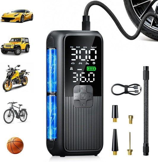 Tire Inflator Portable Air Compressor, 150 PSI Air Pump - Image 1