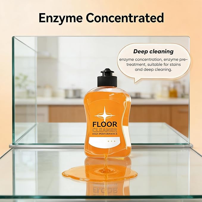 SAKER Stain Removing Floor Cleaner - 2026 New Acid Free Enzyme Formula, Concentrated Multi-Surface Solution for Hardwood/Stone/Tile/Laminate/Vinyl (3, 3.38 FL.OZ)