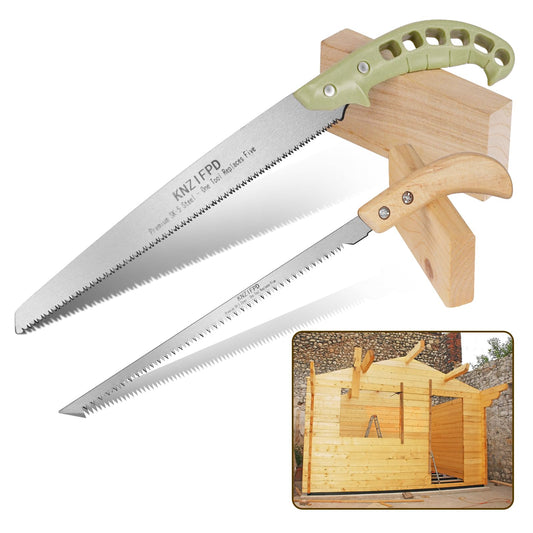 2-Pack Pruning Saw Set - 9.45" Heavy Duty Curved Blade & - Image 1