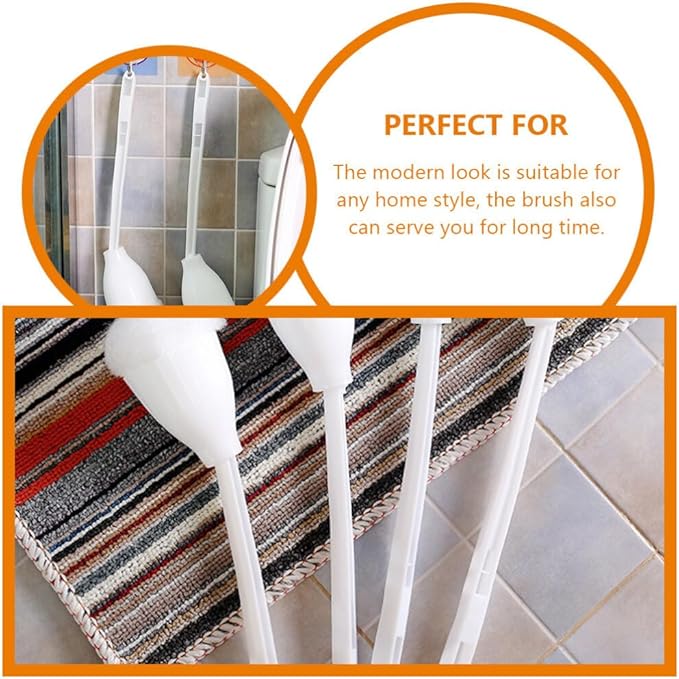 Bathroom Cleaning Brush 15.35 Inch Tub Brush with Ergonomic Handle for Stubborn Stain Removal Toilet Bowl Set of 4