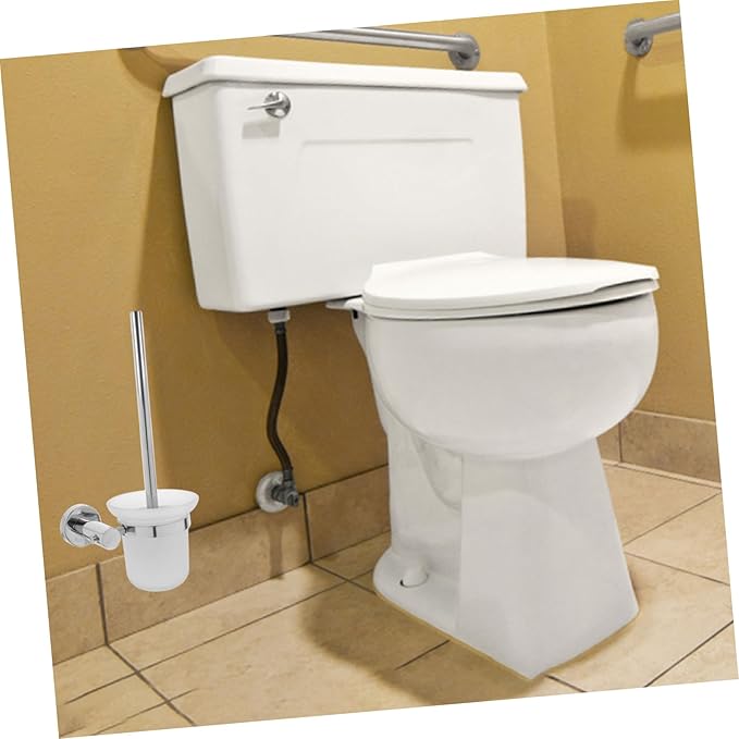 VOSAREA Toilet Brush and Holder Set Stainless Steel Bathroom Cleaning Brush Home Essentials Cleaning Tools