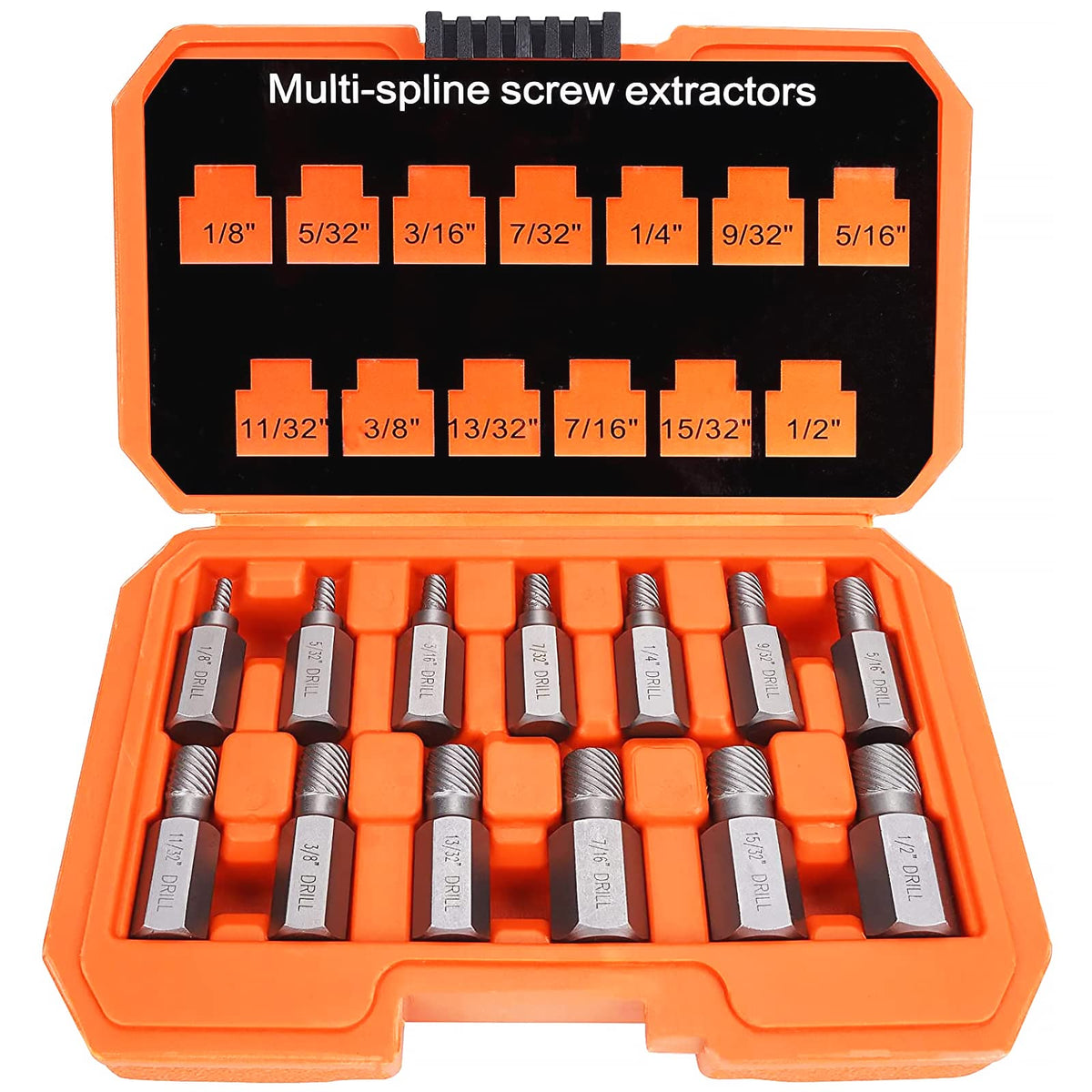 XEWEA 13Pcs Screw Extractor Set Multi-Spline Easy Out Bolt - Image 1