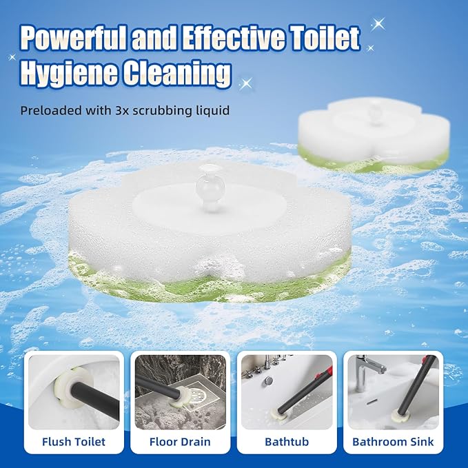 Toilet Bowl Cleaner Wand Refills,70 PCS Disposable Toilet Brush Heads Compatible with Wa.IE Jiemi and Most Wand,Disposable Wand Heads for Deep Cleaning