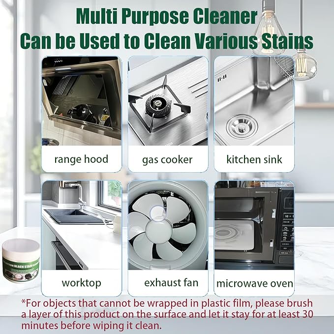 Pot Bottom Black Stain Cleaner Set, Stainless Steel Cleaning & Polishing, Powerful Kitchenware Cleaner, Cooktop Pot Cleaner