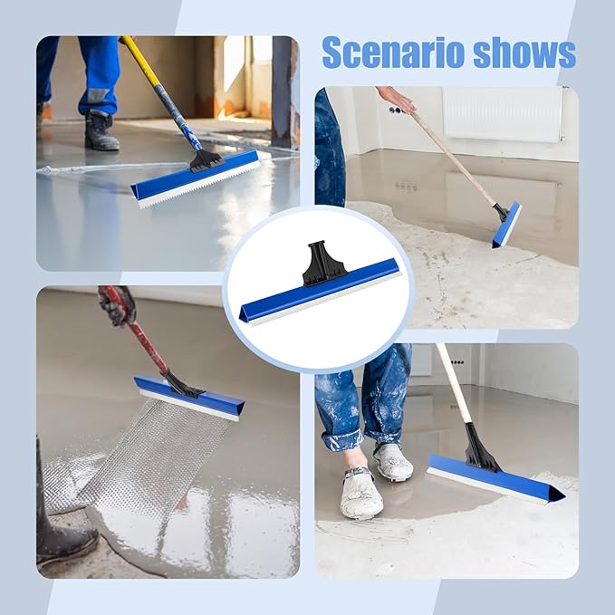2 Pack 24 Inches Epoxy Floor Squeegees Notched Squeegee for Self Leveling Cement Urethane Epoxy Floor Tools