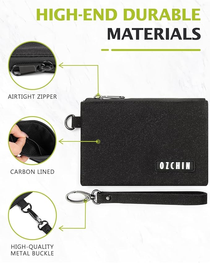 Smell Proof Bag Travel Storage Case Activated Charcoal Pouches Durable Odorless Medicine Organizer