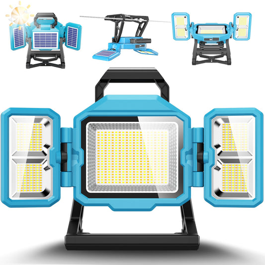 600W Solar 52000MAh Rechargeable Work Light 52000 Lumen - Image 1