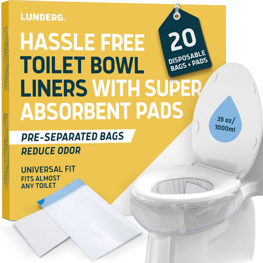 Lunderg Toilet Liners with Lemon Absorbent Pads - 20 - Image 1