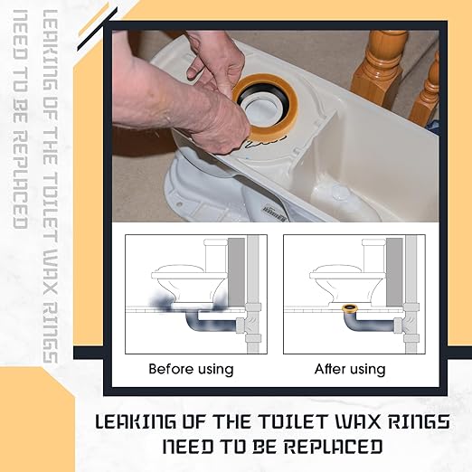 Marsui 8 Pack Toilet Wax Ring Thick Toilet Bowl Wax Ring Gasket for Toilet Bowl Toilet Wax Ring Seal for 3-inch/4-inch Waste Line-Gas, Odor and Watertight Seal