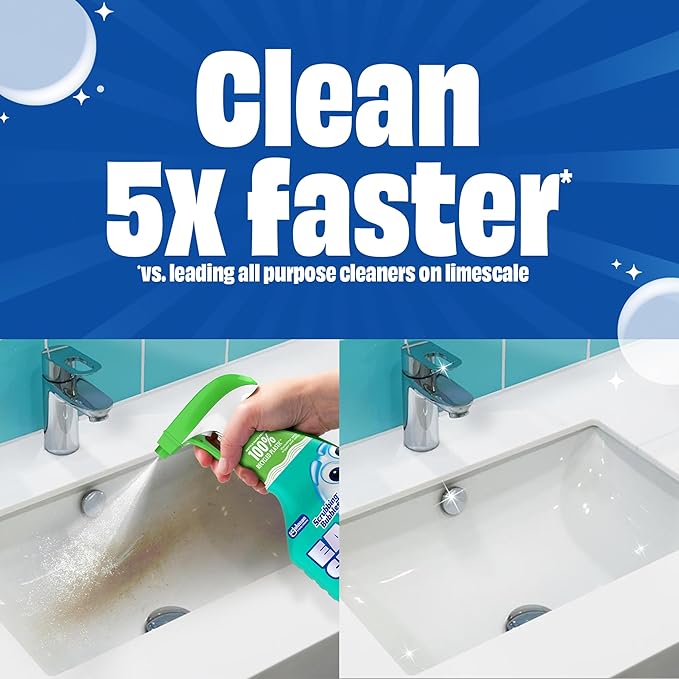 Scrubbing Bubbles Easy Clean Foaming Bleach-Free Bathroom All Purpose Cleaner, Cleans Limescale, Dirt and Grime on Showers, Sinks, Toilets, Tiles, Counters, 32oz Spray (Pack of 2)