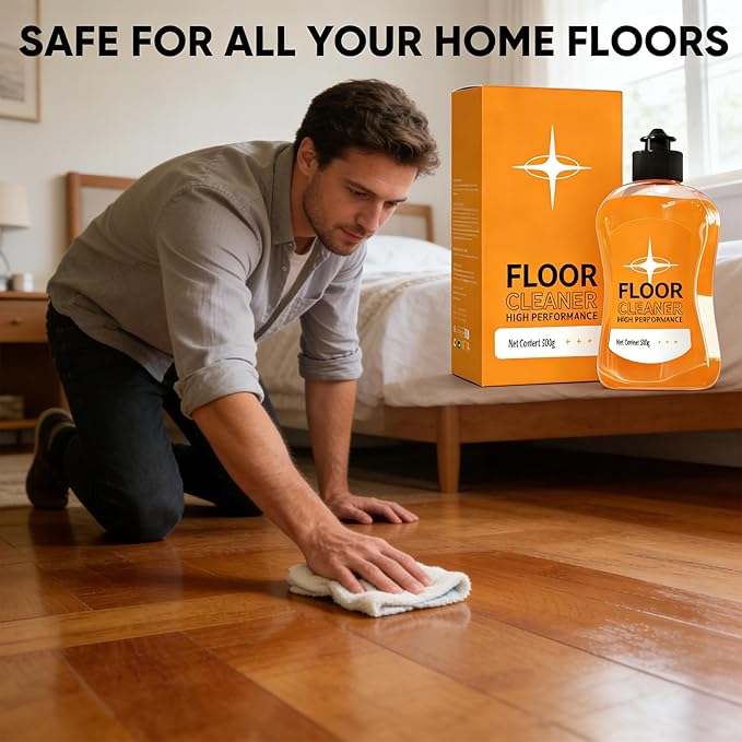 SAKER Stain Removing Floor Cleaner - 2026 New Acid Free Enzyme Formula, Concentrated Multi-Surface Solution for Hardwood/Stone/Tile/Laminate/Vinyl (1, 3.38 FL.OZ)