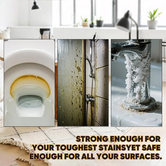 Stubborn Stains Cleaner - No-Scrub Foam for Tough Stains, Powerful & Safe on Multiple Surfaces Including Tile & Glass (5)
