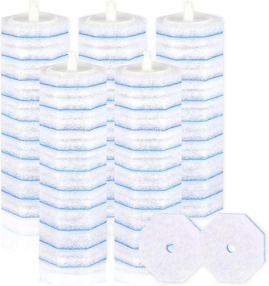 50 Count Disposable Toilet Wand Refills, 5X Cleaning Power Scrubber Refill, Bathroom Cleaning Supplies, No Falling Apart, Fresh Fragrance