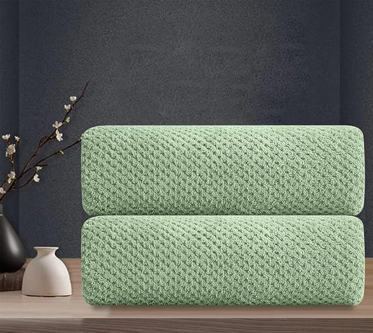 Hand Towels Set 2 Pack-16“x31”,Ultra Soft Microfibers Bathroom Towel Set Highly Absorbent Quick Dry Luxury Premium Towel Lightweight Durable Hand Towel Collection for Hotel Spa Gym Kitchen,Green