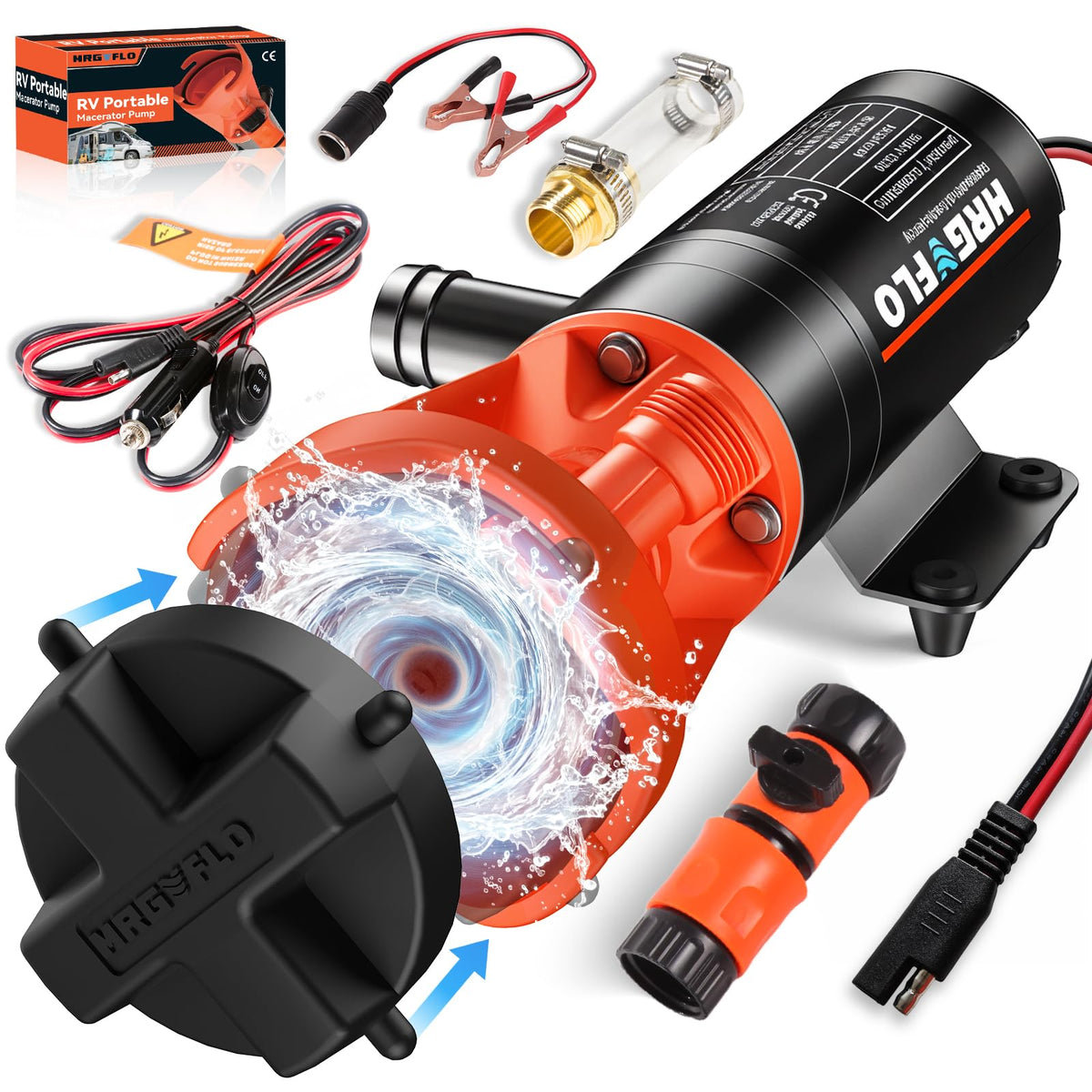 RV Macerator Pump 12V,Portable Macerator Waste Pump - Image 1