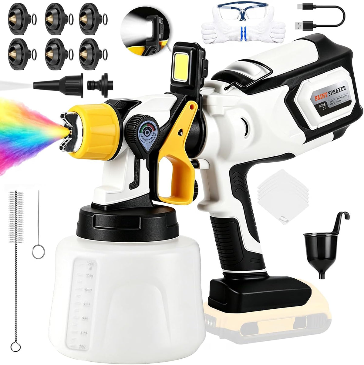 Cordless Paint Sprayer Compatible with DEWALT 20V MAX | Home Repair - Image 1