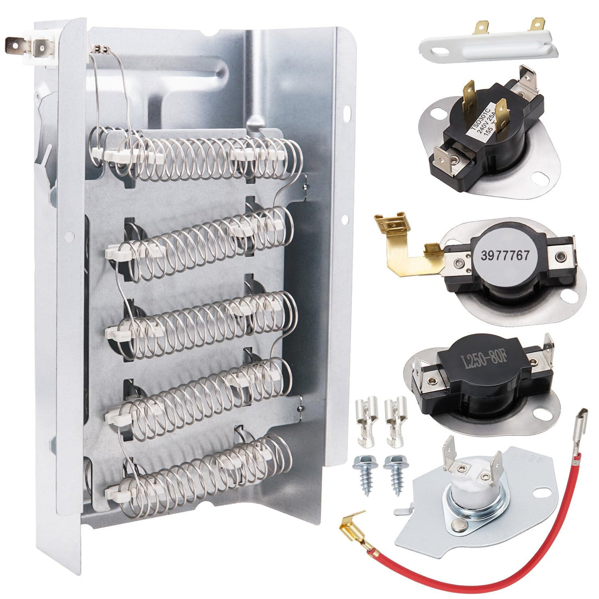 MED6200KW0 MEDB755DW2 MEDB766FW0 Dryer Heating Element Kit - Image 1