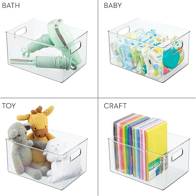 iDesign Recycled Plastic Pantry Storage Bin – Linus Collection - Clear