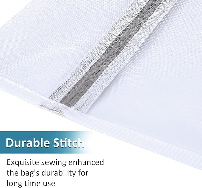 4Pcs Mesh Laundry Bags with Zipper | Laundry Bags Mesh Wash Bags for Coats, Jackets, Bra, Underwear & Family/Travel Use
